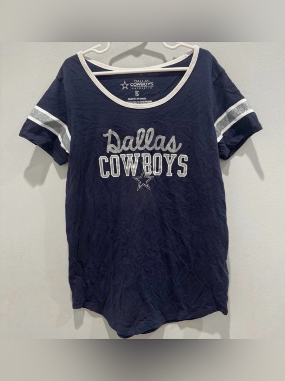 Dallas Cowboys girls size XL 14 Navy Blue Tshirt short sleeve Fandom Athletic